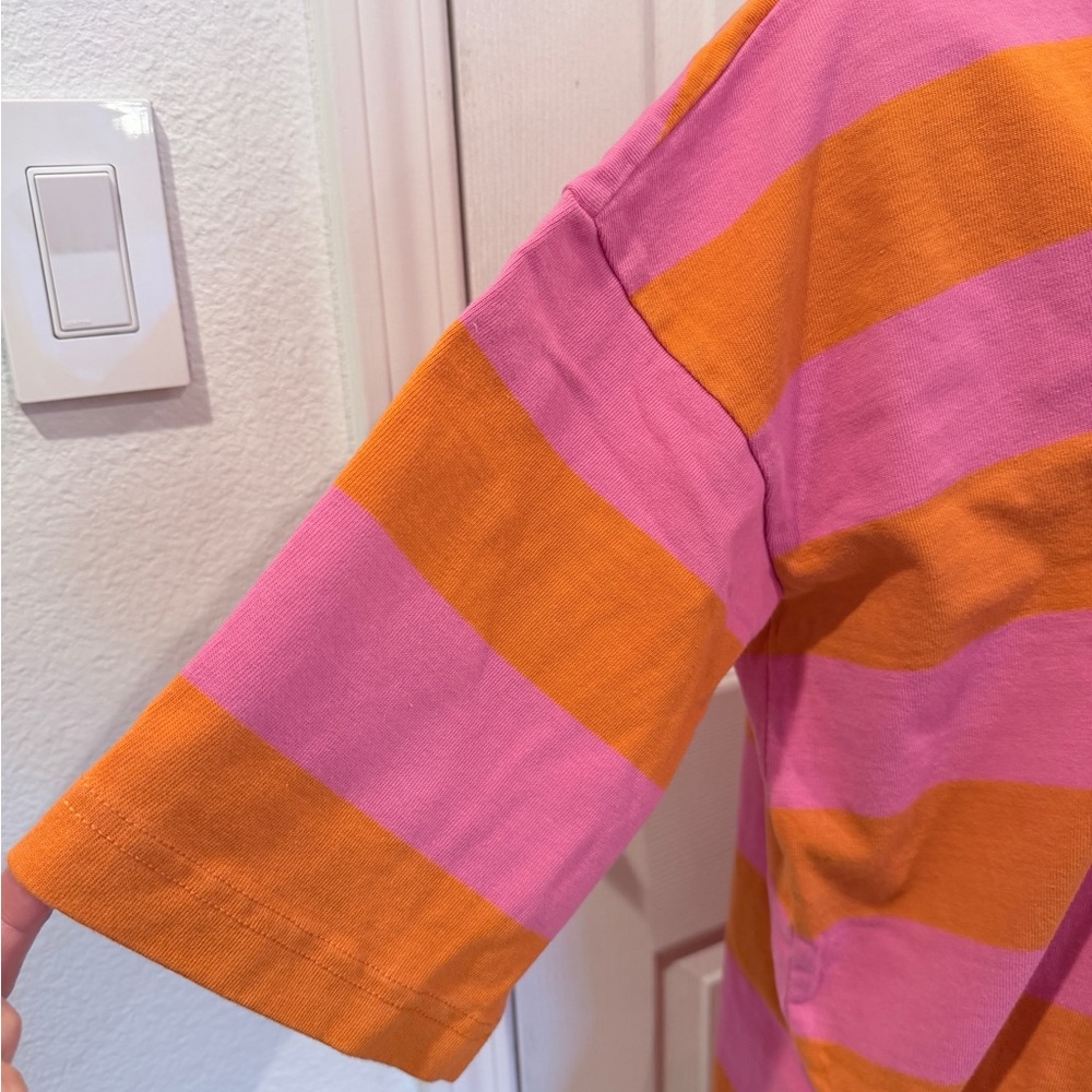 NWT Daily Practice Oversized Striped Pink and Orange Tunic - Picture 9 of 15
